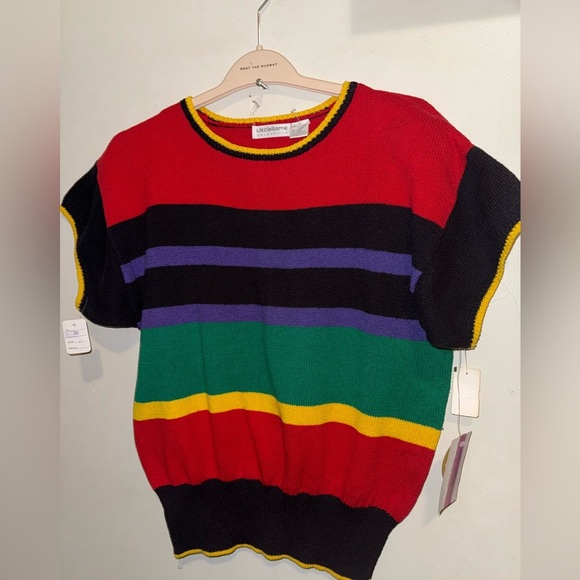 NWT Vjntage Liz Multicolor Stripe Sweater KnitTop